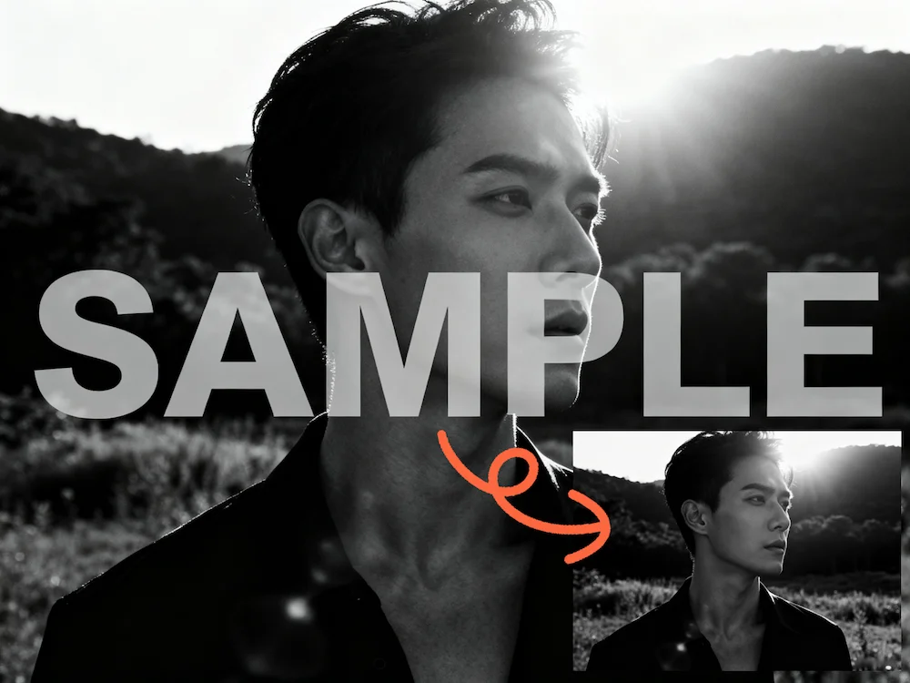 スタジオサンプルのレタッチ