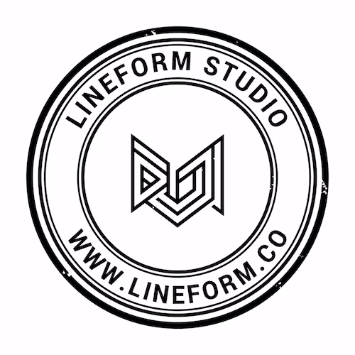 上部に「[LINEFORM STUDIO]」、下部に「[WWW.